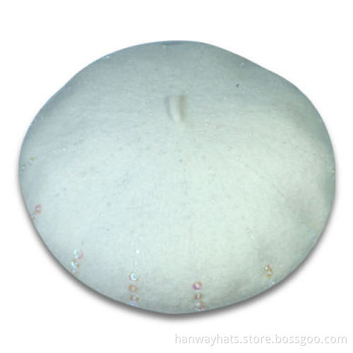 Women's Fashionable Wool Knit Beret Hat with Rain Drops, All Designs, Sizes and Colors Available